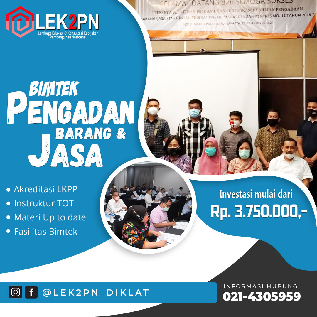 JADWAL BIMTEK PENGADAAN BARANG DAN JASA TAHUN 2023
