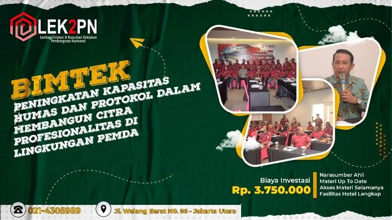 BIMTEK PENINGKATAN KAPASITAS HUMAS DAN PROTOKOL DALAM MEMBANGUN CITRA PROFESIONALITAS DI LINGKUNGAN PEMDA