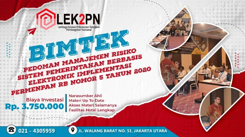 BIMTEK PEDOMAN MANAJEMEN RISIKO SISTEM PEMERINTAHAN BERBASIS ELEKTRONIK IMPLEMENTASI PERMENPAN RB NOMOR 5 TAHUN 2020