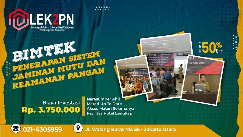 BIMTEK PENERAPAN SISTEM JAMINAN MUTU DAN KEAMANAN PANGAN