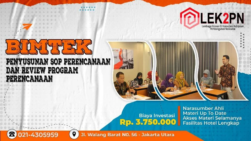 BIMTEK PENYUSUNAN SOP PERENCANAAN DAN REVIEW PROGRAM PERENCANAAN