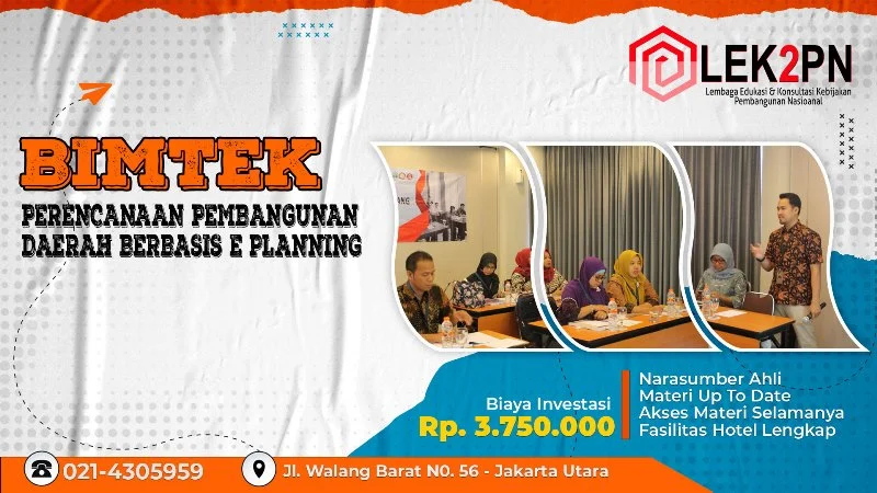 BIMTEK PERENCANAAN PEMBANGUNAN DAERAH BERBASIS E-PLANNING