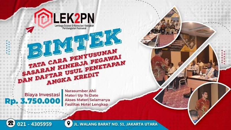 BIMTEK TATA CARA PENYUSUNAN SASARAN KINERJA PEGAWAI DAN DAFTAR USUL PENETAPAN ANGKA KREDIT