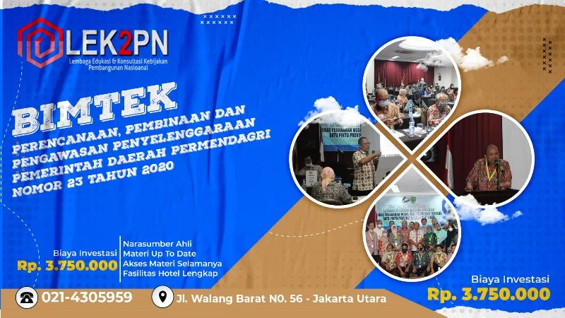 BIMTEK PERENCANAAN, PEMBINAAN DAN PENGAWASAN PENYELENGGARAAN PEMERINTAH DAERAH PERMENDAGRI NOMOR 23 TAHUN 2020