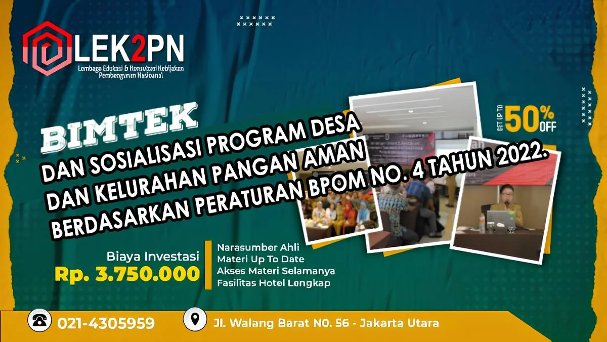Bimtek Program Desa dan Kelurahan Pangan Aman Berdasarkan Peraturan BPOM No. 4 Tahun 2022 Bimtek Program Desa dan Kelurahan Pangan Aman Berdasarkan Peraturan BPOM No. 4 Tahun 2022