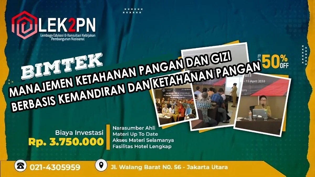 Bimtek Manajemen Ketahanan Pangan dan Gizi Berbasis Kemandirian dan Ketahanan Pangan