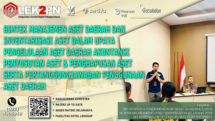 Bimtek Manajemen Aset Daerah dan Inventarisasi Aset Dalam Upaya Pengelolaan Aset Daerah Serta Akuntansi Penyusutan Aset dan Penghapusan Aset Serta Pertanggungjawaban Penggunaan Aset Daerah