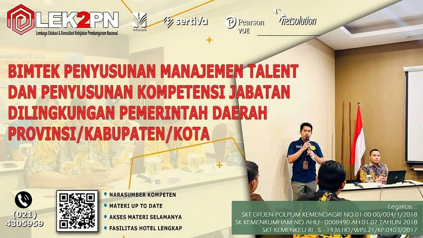 Bimtek Penyusunan Manajemen Talent dan Penyusunan Kompetensi Jabatan Dilingkungan Pemerintah Daerah Provinsi/Kabupaten/Kota Bimtek Penyusunan Manajemen Talent dan Penyusunan Kompetensi Jabatan Dilingkungan Pemerintah Daerah Provinsi/Kabupaten/Kota