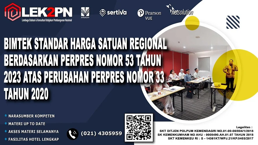 Bimtek Standar Harga Satuan Regional (SHSR) Berdasarkan Perpres Nomor 53 Tahun 2023 Atas Perubahan Perpres Nomor 33 Tahun 2020 Bimtek Standar Harga Satuan Regional (SHSR) Berdasarkan Perpres Nomor 53 Tahun 2023 Atas Perubahan Perpres Nomor 33 Tahun 2020