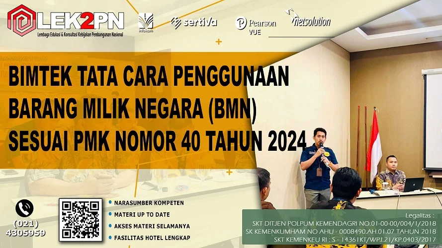 BIMTEK TATA CARA PENGGUNAAN BARANG MILIK NEGARA (BMN) SESUAI PMK NOMOR 40 TAHUN 2024 BIMTEK TATA CARA PENGGUNAAN BARANG MILIK NEGARA (BMN) SESUAI PMK NOMOR 40 TAHUN 2024