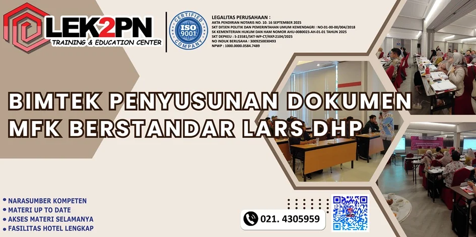 BIMTEK PENYUSUNAN DOKUMEN MFK BERSTANDAR LARS DHP BIMTEK PENYUSUNAN DOKUMEN MFK BERSTANDAR LARS DHP