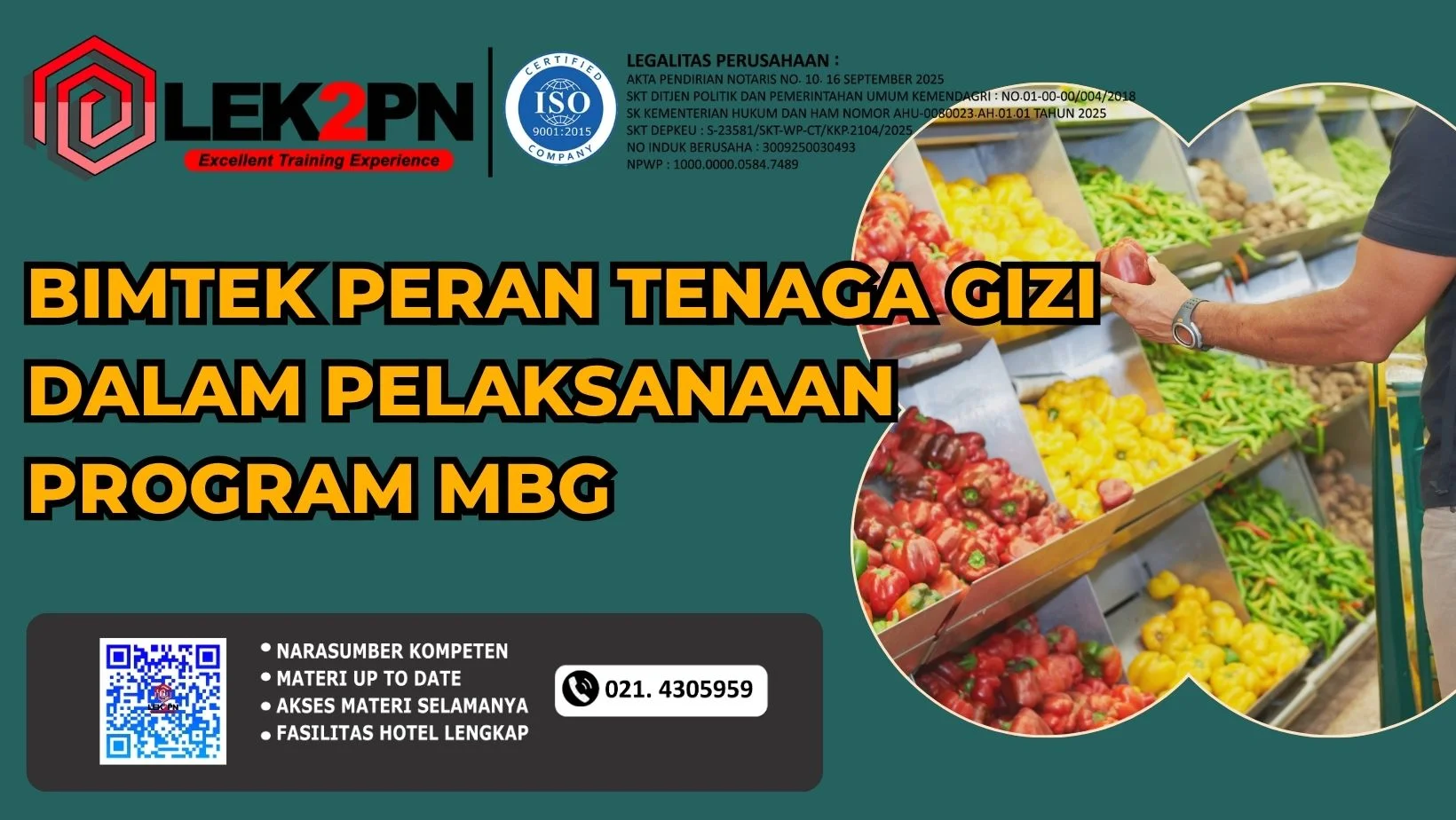 BIMTEK PERAN TENAGA GIZI DALAM PELAKSANAAN PROGRAM MBG (2026)