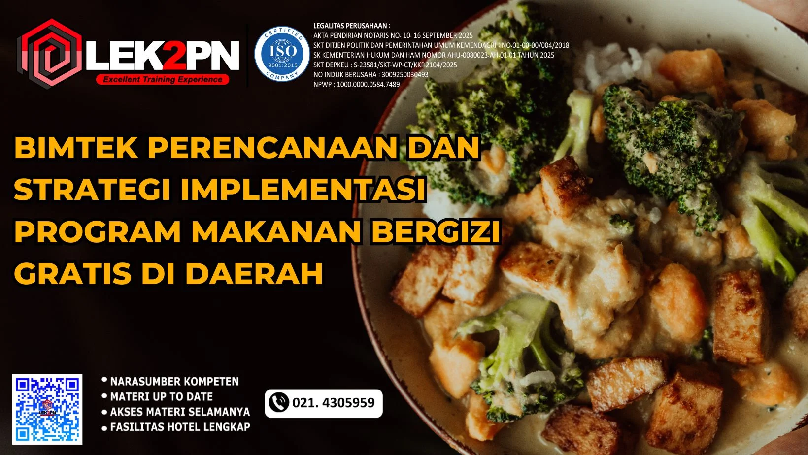 BIMTEK PERENCANAAN DAN STRATEGI IMPLEMENTASI PROGRAM MAKANAN BERGIZI GRATIS DI DAERAH (2026)