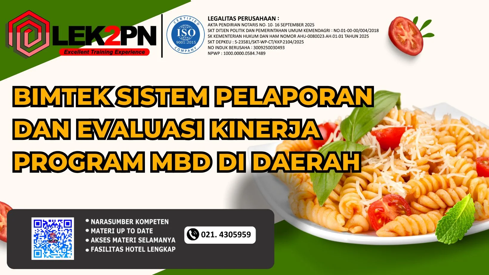 BIMTEK SISTEM PELAPORAN DAN EVALUASI KINERJA PROGRAM MBD DI DAERAH (2026)