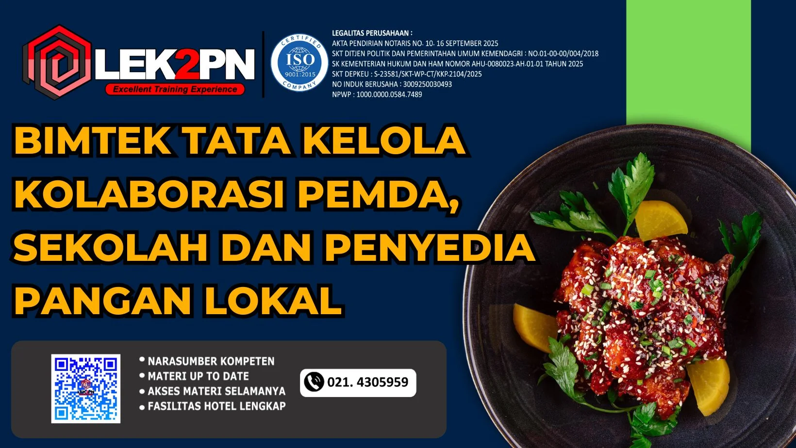 BIMTEK TATA KELOLA KOLABORASI PEMDA, SEKOLAH DAN PENYEDIA PANGAN LOKAL (2026)
