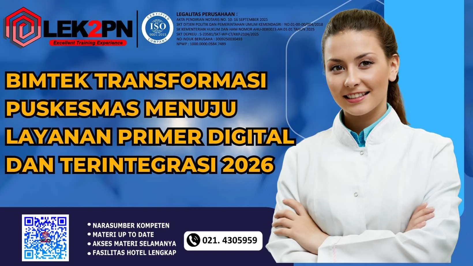 BIMTEK TRANSFORMASI PUSKESMAS MENUJU LAYANAN PRIMER DIGITAL DAN TERINTEGRASI 2026