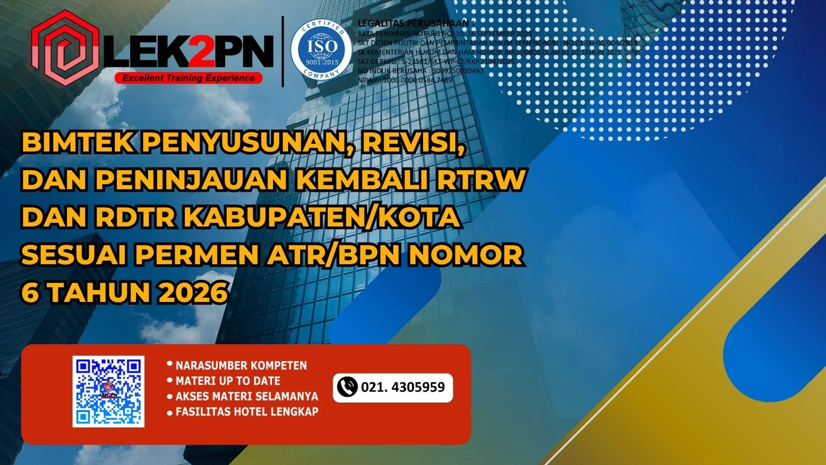 Bimtek Penyusunan, Revisi, dan Peninjauan Kembali RTRW dan RDTR Kabupaten/Kota Sesuai Permen ATR/BPN Nomor 6 Tahun 2026